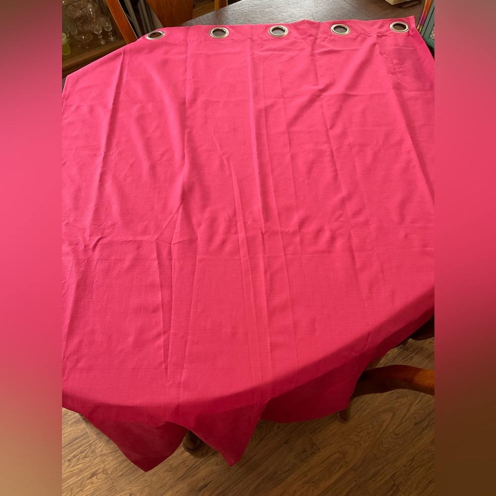 2 Hot Pink Curtain Panels